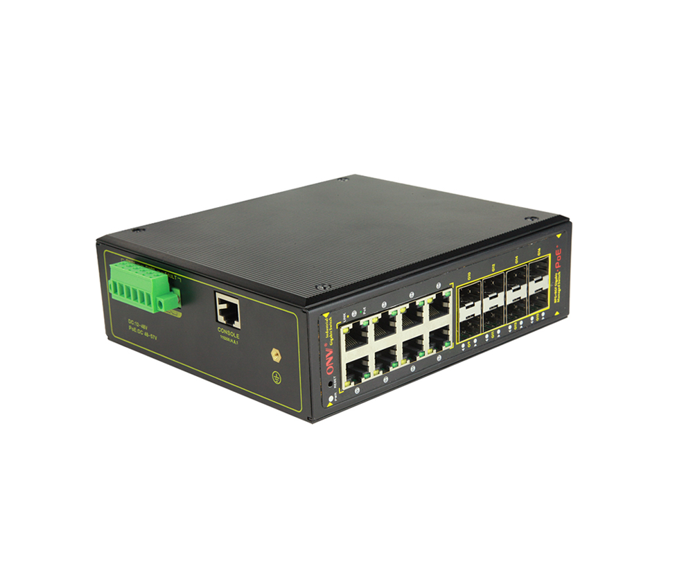 Full gigabit 16port L2+ managed industrial PoE switchIndustrial PoE