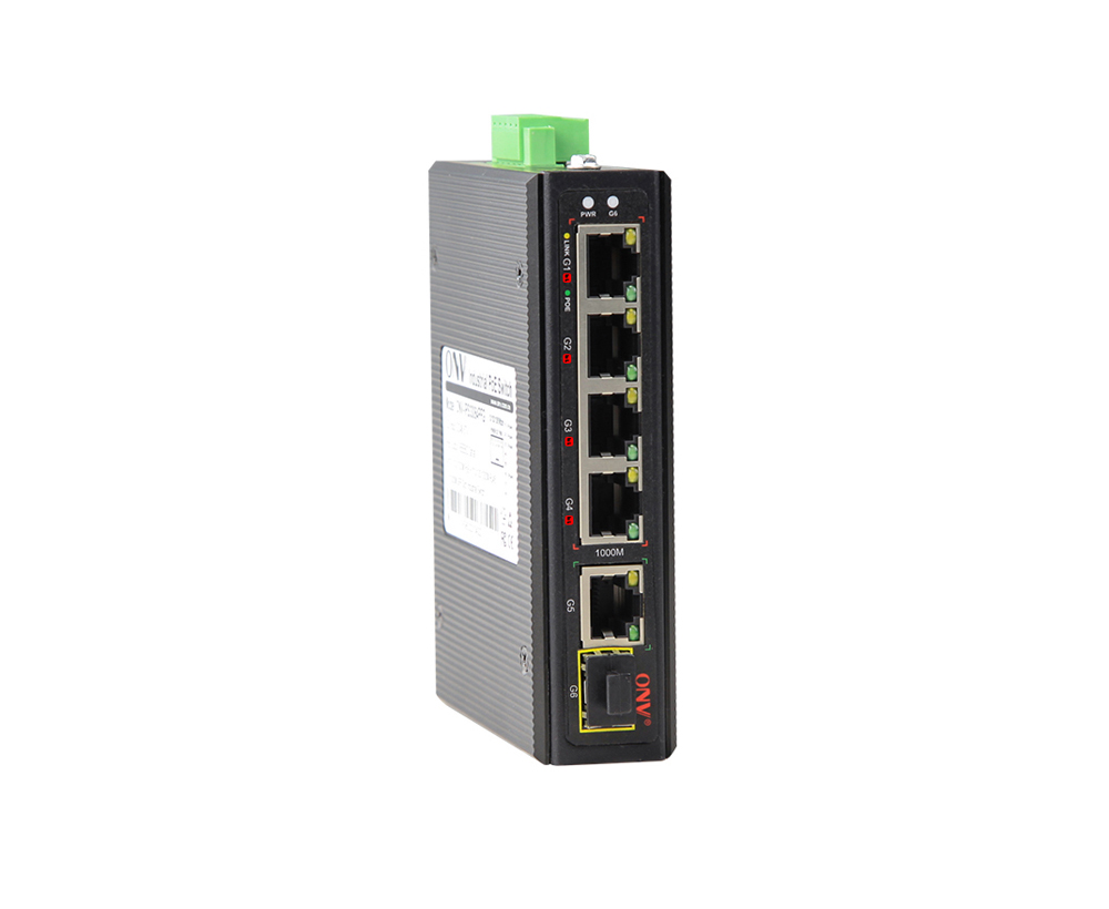 Full gigabit 6-port industrial bt PoE fiber switch