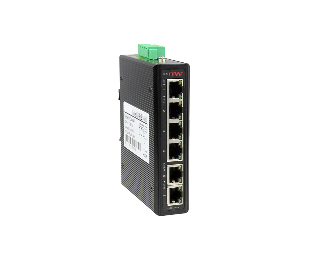 Full gigabit 6-port industrial bt PoE switch
