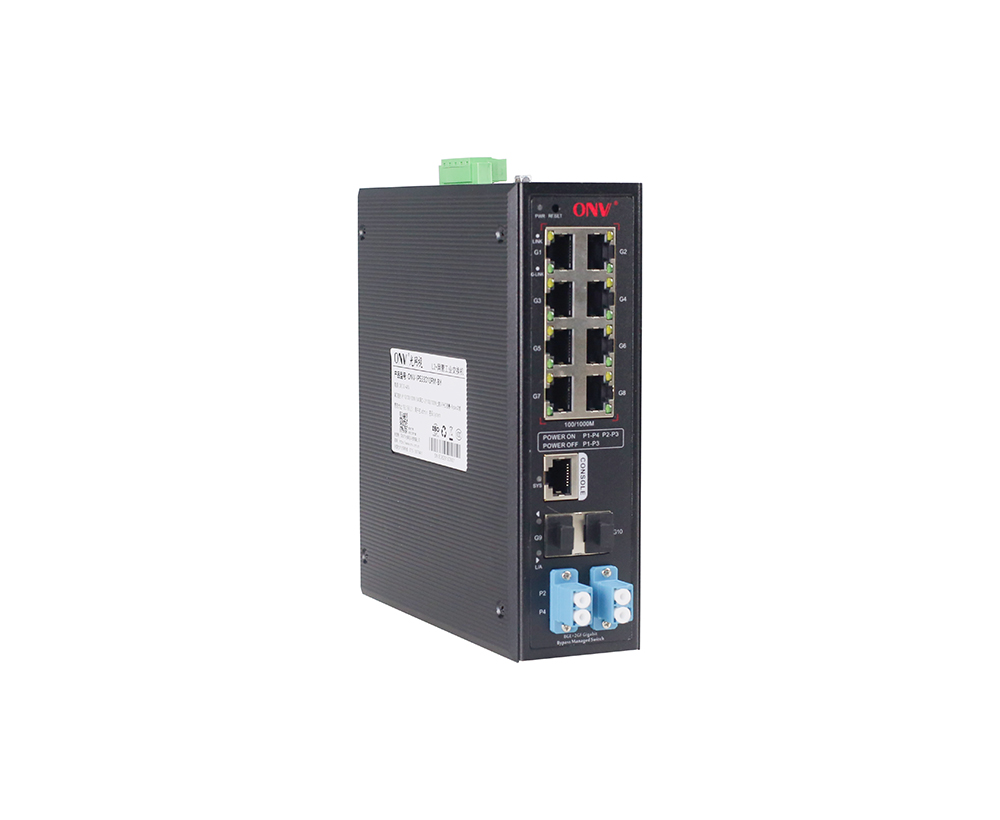 Full gigabit 10-port managed bypass industrial Ethernet switch