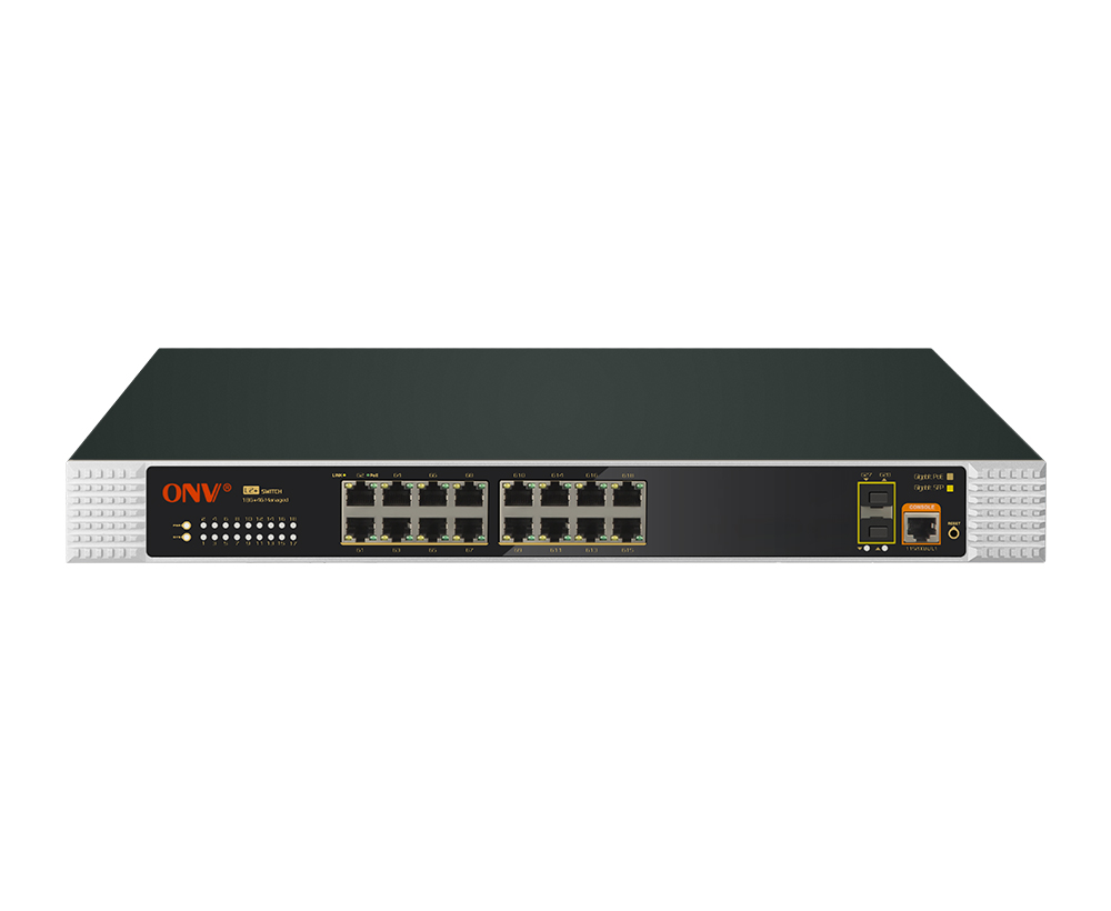 Full gigabit 18-port L2+ managed industrial PoE switch