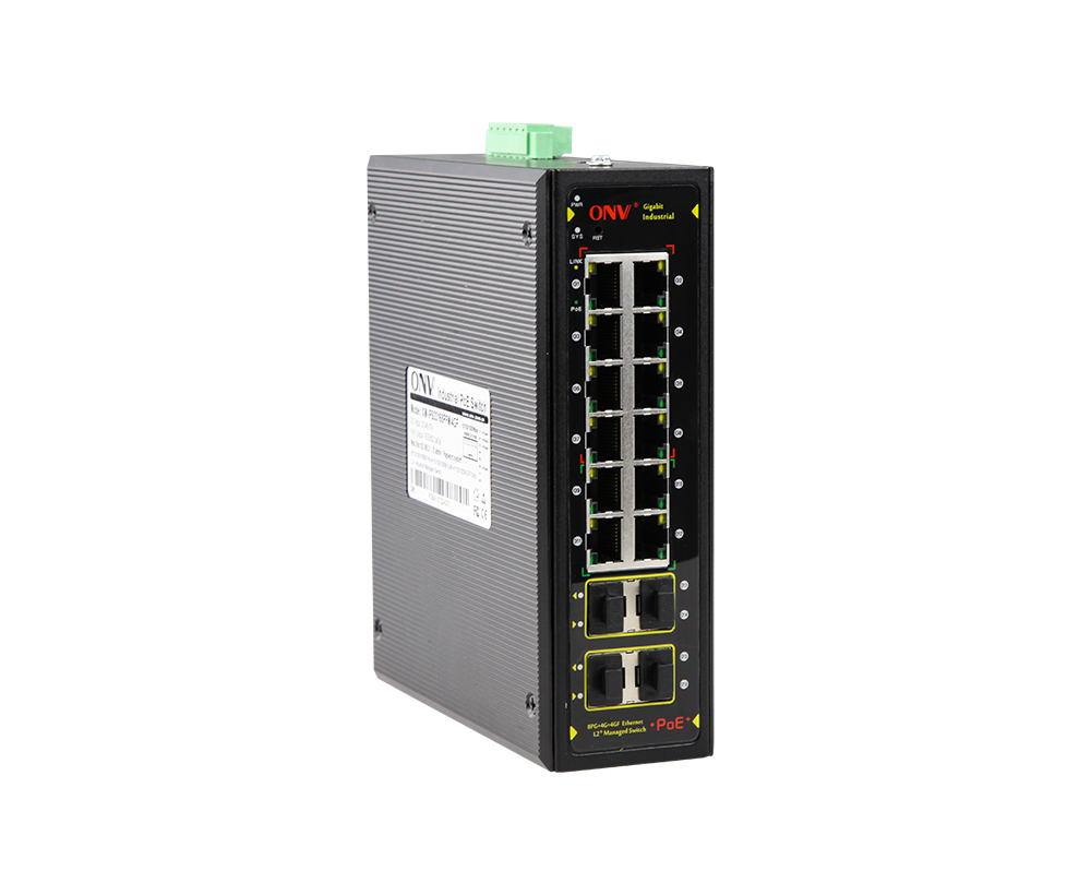 Full gigabit 16-port L2+ managed industrial PoE switch