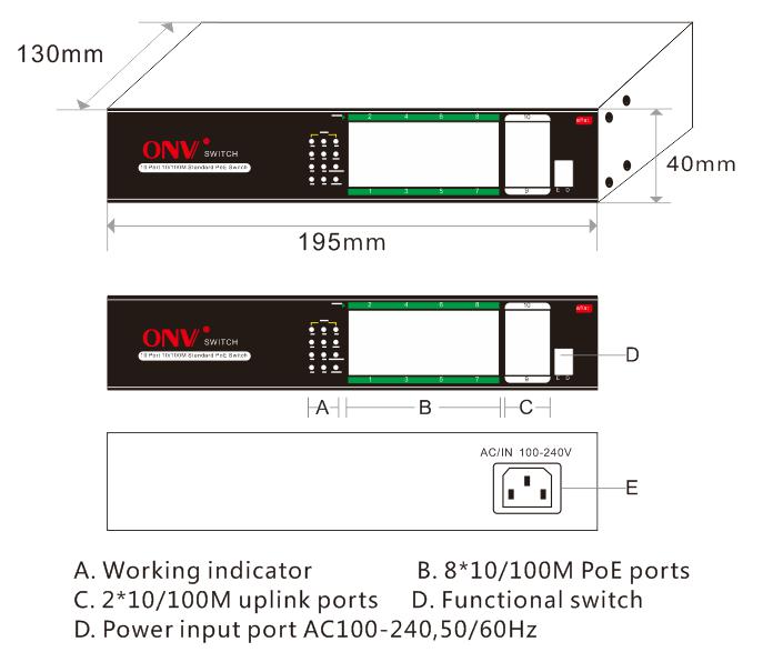 AI PoE switch, 10 port 10/100M PoE switch, 10-port AI PoE switch,PoE switches