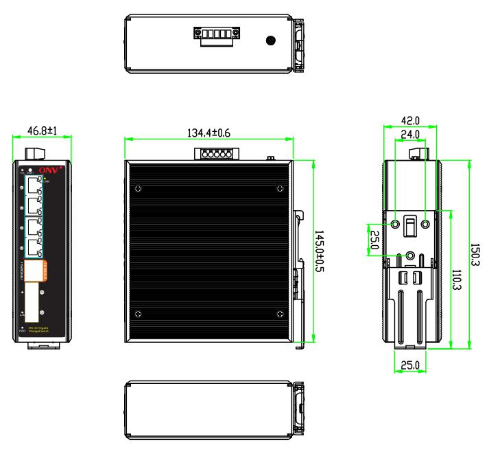 6-port gigabit managed industrial Ethernet switch,industrial Ethernet switch