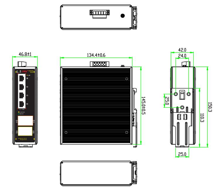 6-port managed industrial Ethernet switch, industrial Ethernet switch