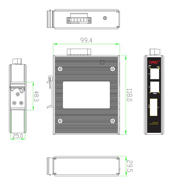 3-port 10/100M industrial switch, industrial Ethernet switch,industrial switches