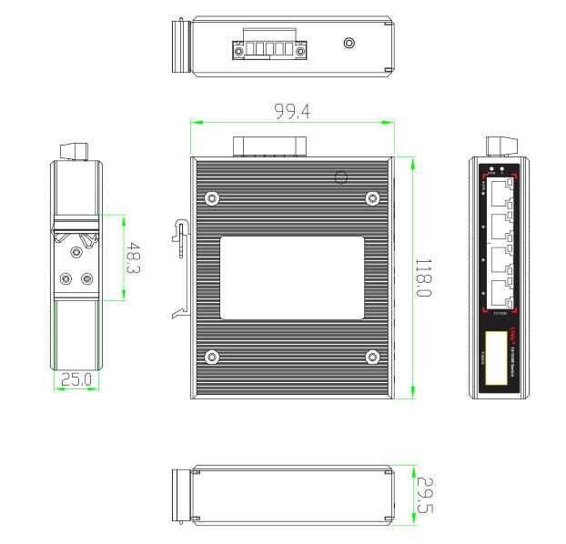 5-port 10/100M industrial Ethernet switch，industrial switch，Ethernet switch 