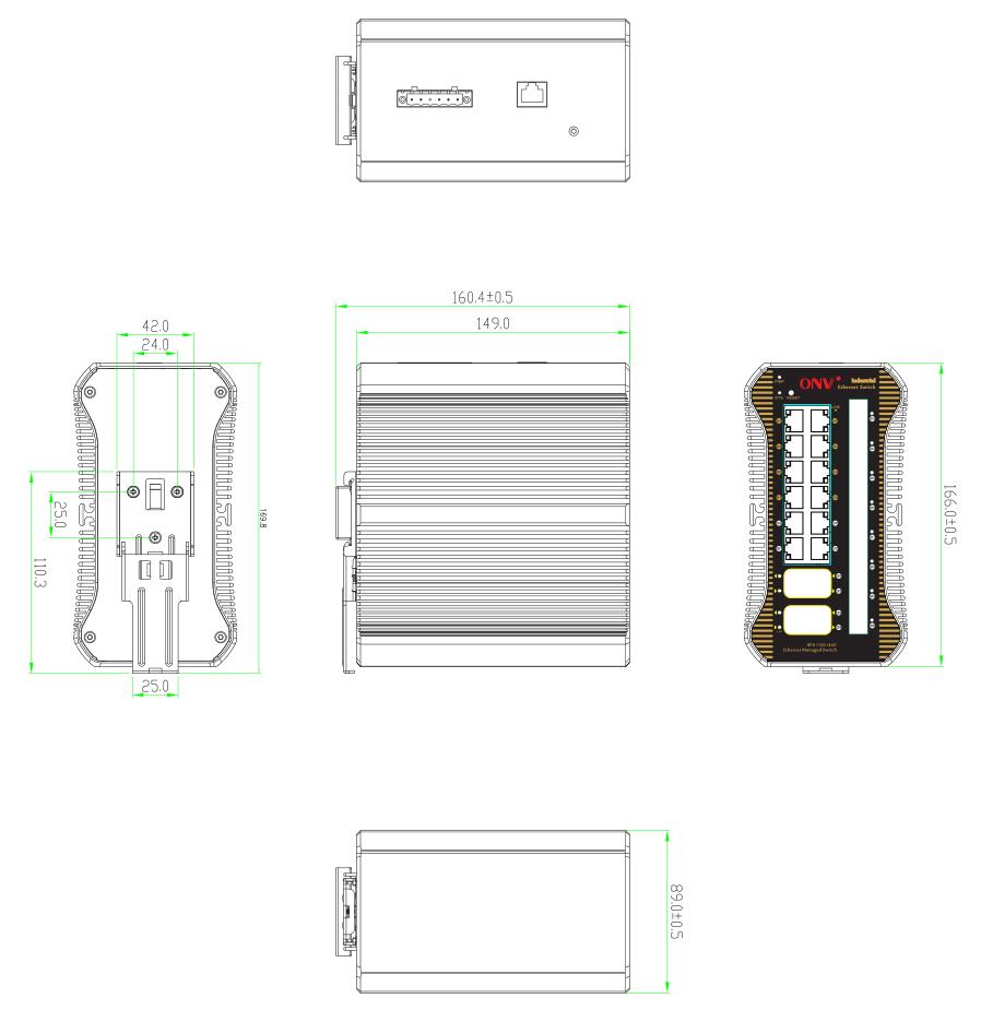 24-port gigabit managed industrial Ethernet switch, gigabit industrial switch