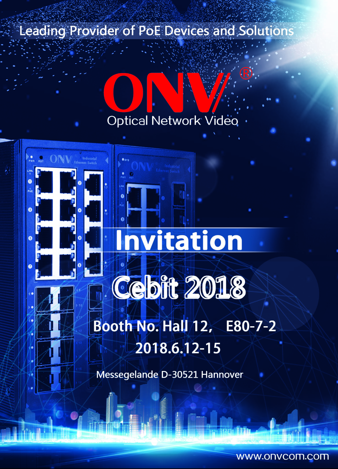 ONV PoE switch at Cebit, PoE switch