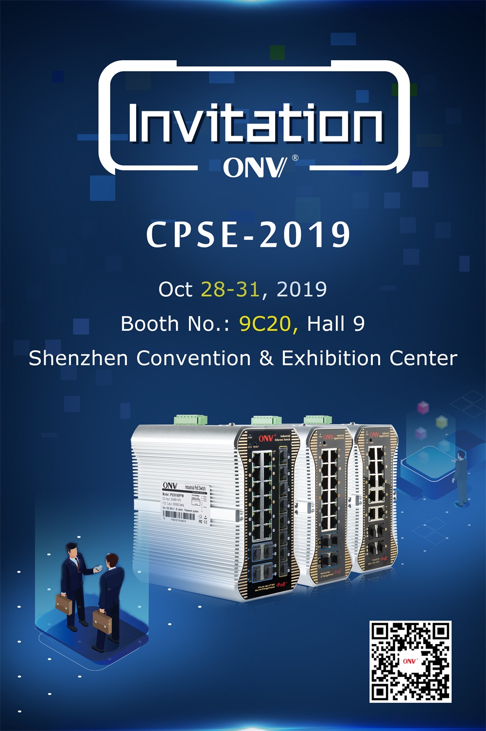 ONV PoE switch at Security China CPSE, PoE switch