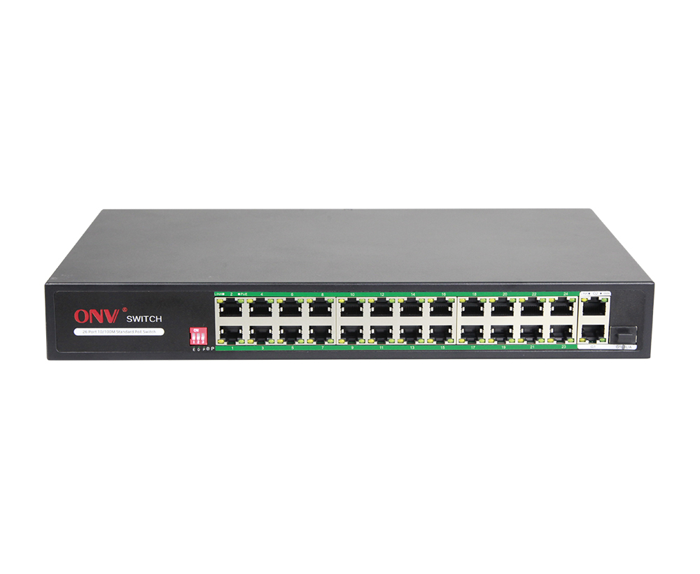 Gigabit uplink 27-port AI PoE switch