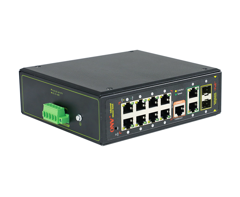 Gigabit uplink 10-port managed industrial PoE switch-Industrial PoE Switch