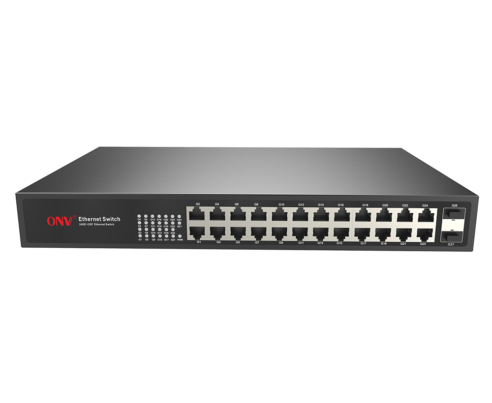 Full gigabit 26-port Ethernet Fiber switch