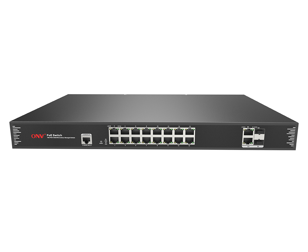 Gigabit uplink 18-port managed PoE switch