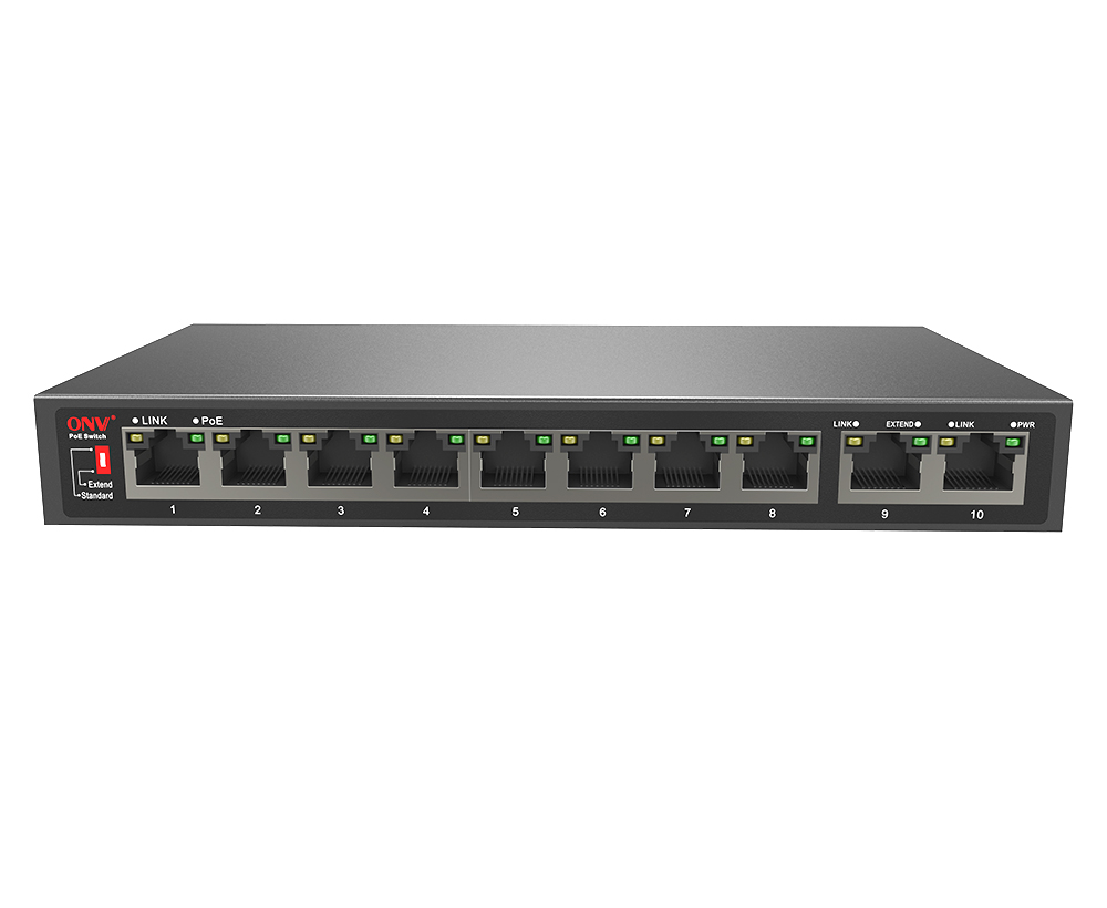 10M/250m transmission 10/100M 10-port PoE switch