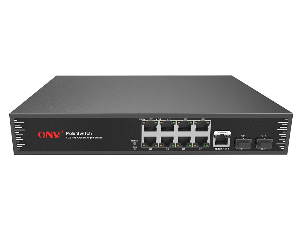 Full gigabit 10-port L2+ managed PoE switch