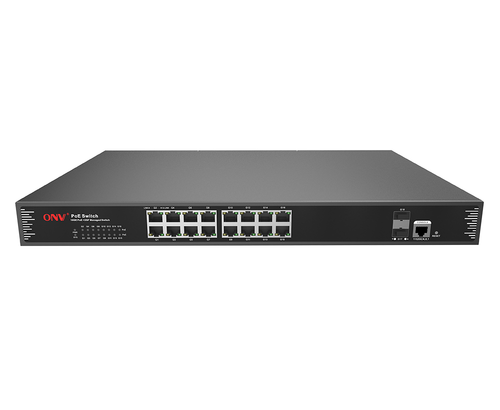 Full gigabit 18-port L2+ managed PoE switch