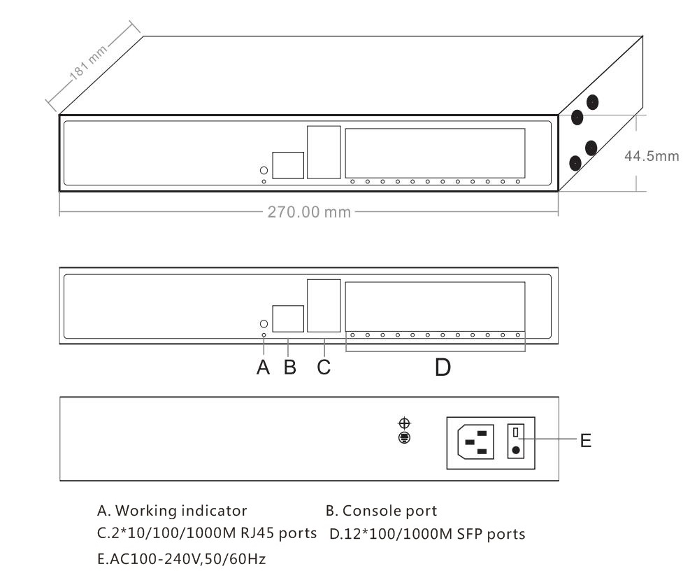 14-port gigabit managed Ethernet fiber switch,Ethernet switch