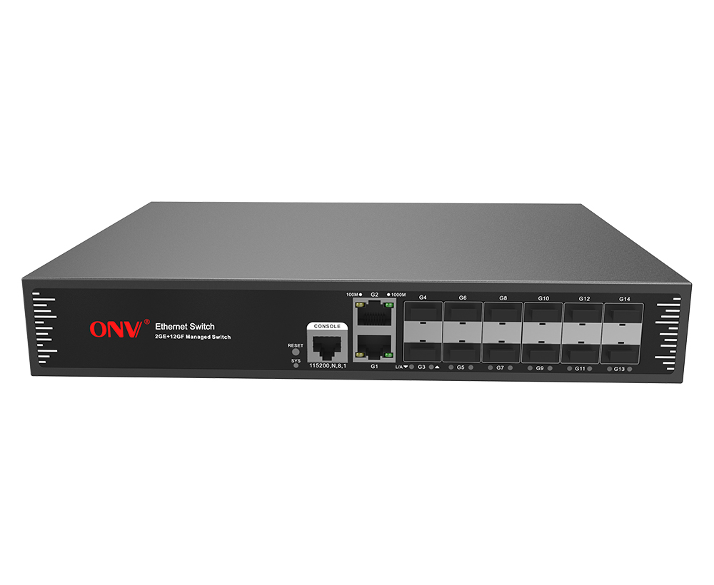 Full gigabit 14-Port managed Ethernet fiber switch