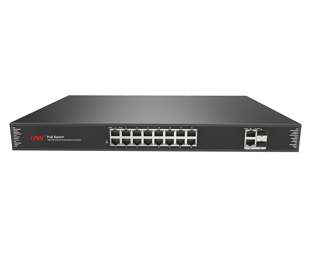 Gigabit uplink 18-port PoE fiber switch