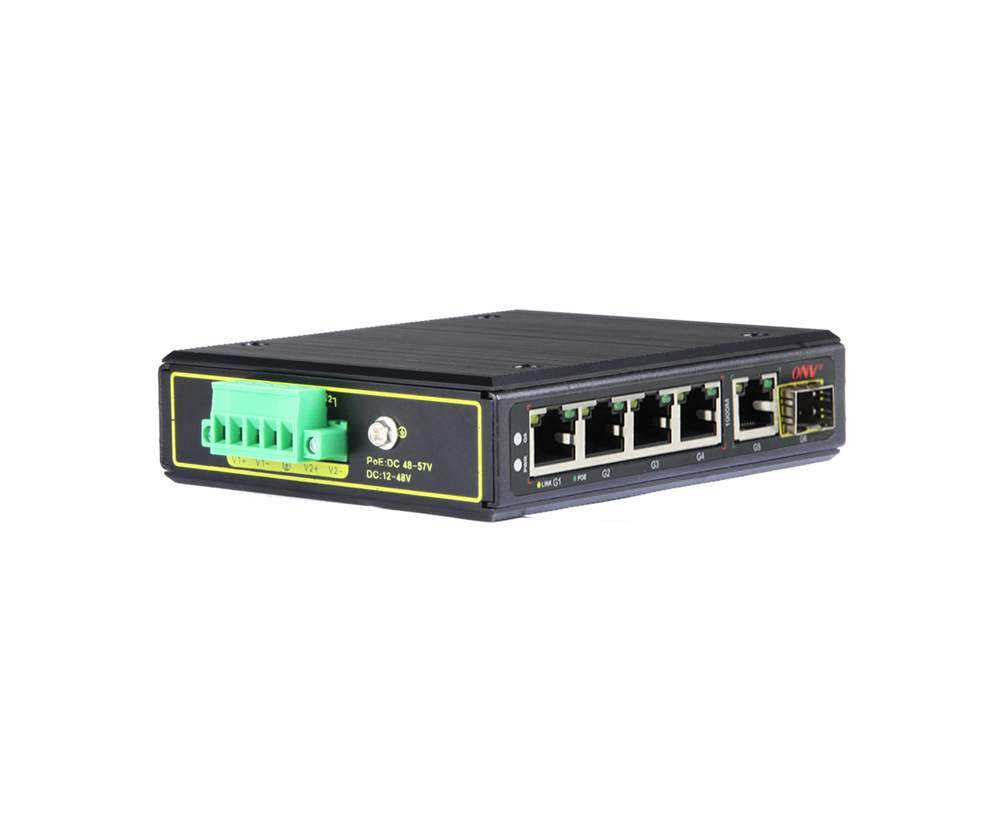 IPSW-G04-1GE1SFP, Industrial Unmanaged 6-port Gigabit PoE Switch