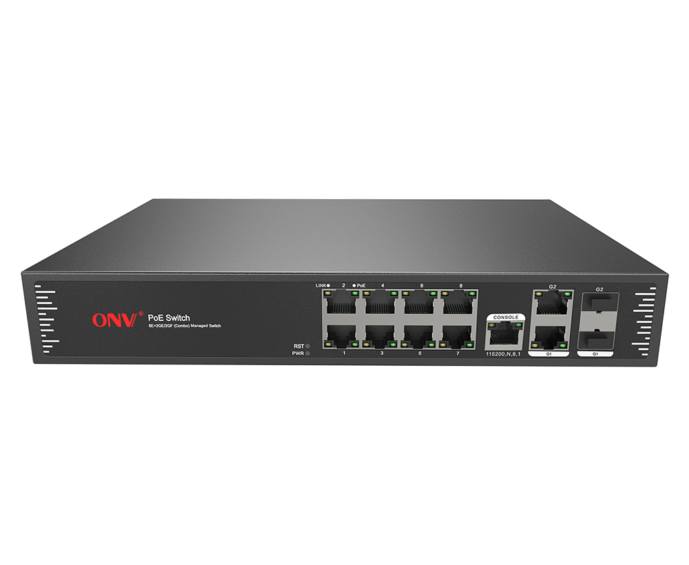 Gigabit uplink 10-port managed PoE switch