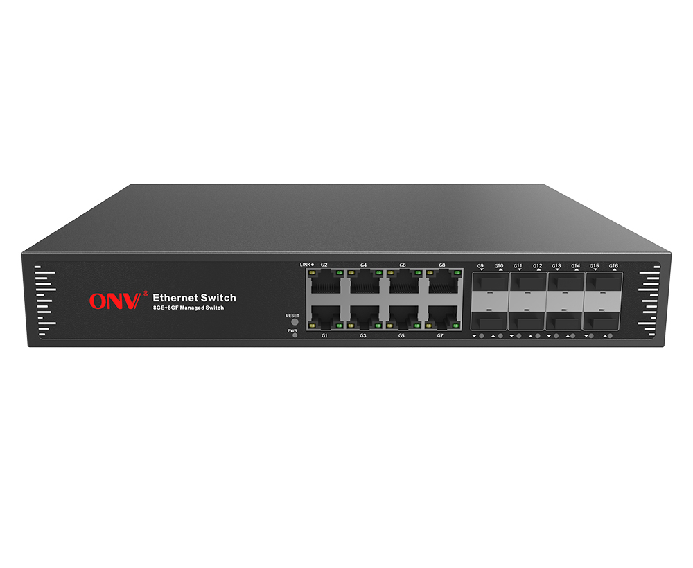 Full gigabit 16-port L2+ managed Ethernet fiber switch