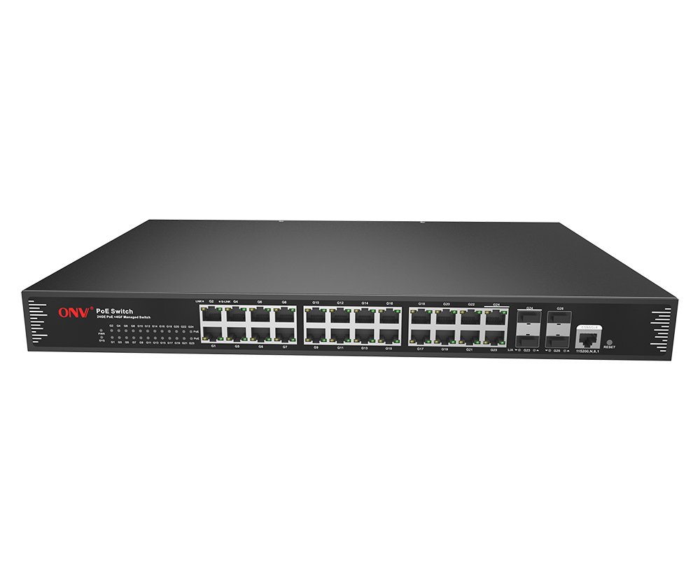 Full gigabit 26-port L2+ managed PoE switch