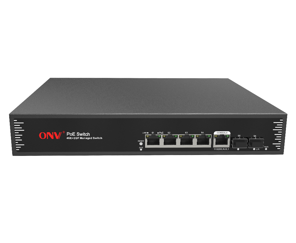 Full gigabit 6-port L2+ managed PoE switch