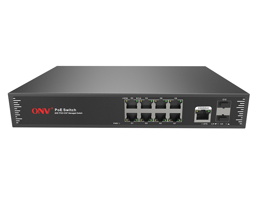 Full gigabit 10-port L2+ managed PoE switch