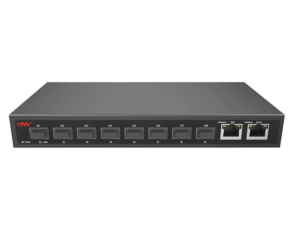 Full gigabit 10-port Ethernet fiber switch