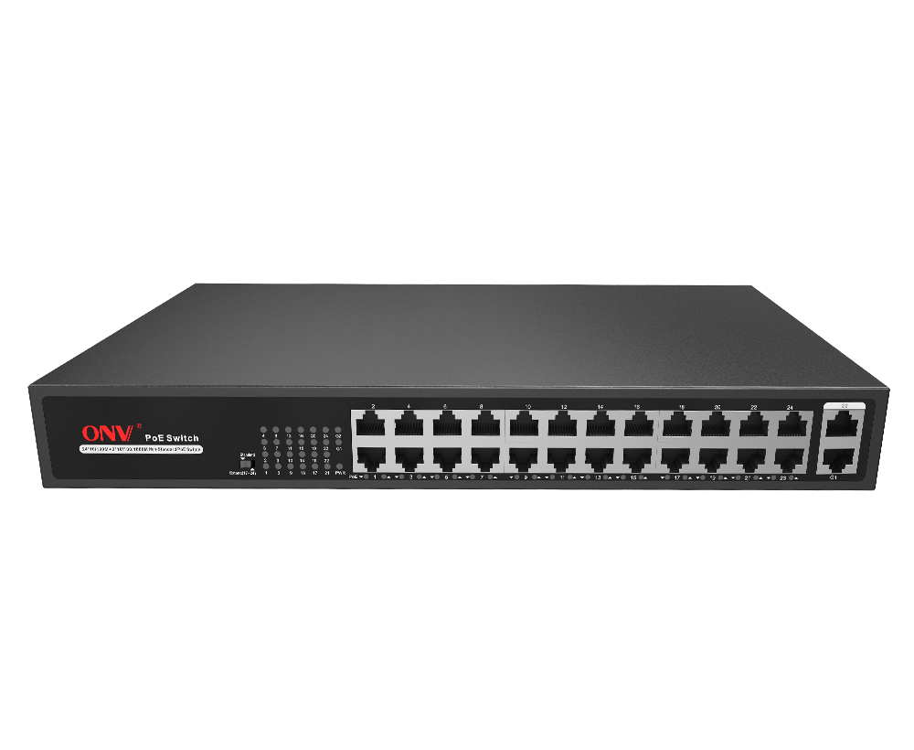 24V non-standard gigabit uplink 26-port PoE switch