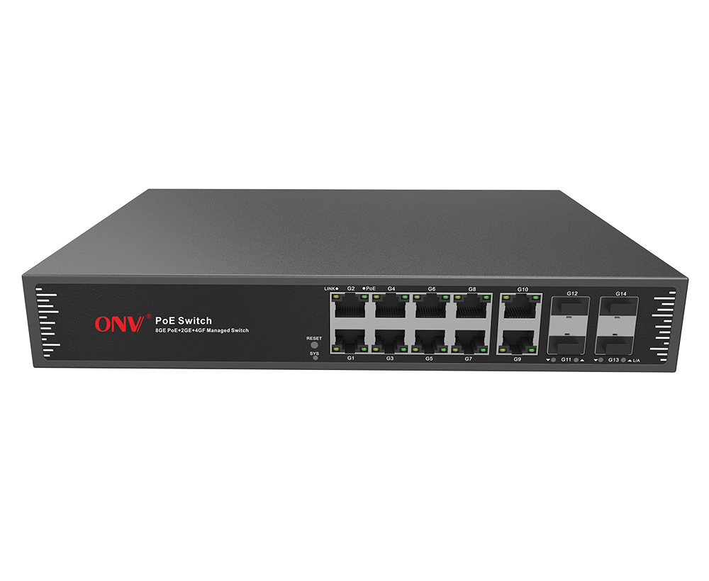 Full gigabit 14-port L2+ managed PoE switch