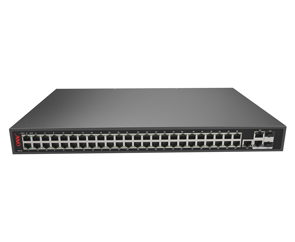 Gigabit uplink 51-port PoE fiber switch