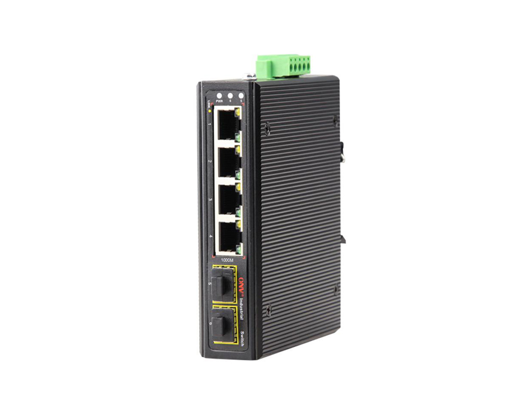 4-Port Gigabit Ethernet Fiber Switch, with (2) SFP slots (1000M