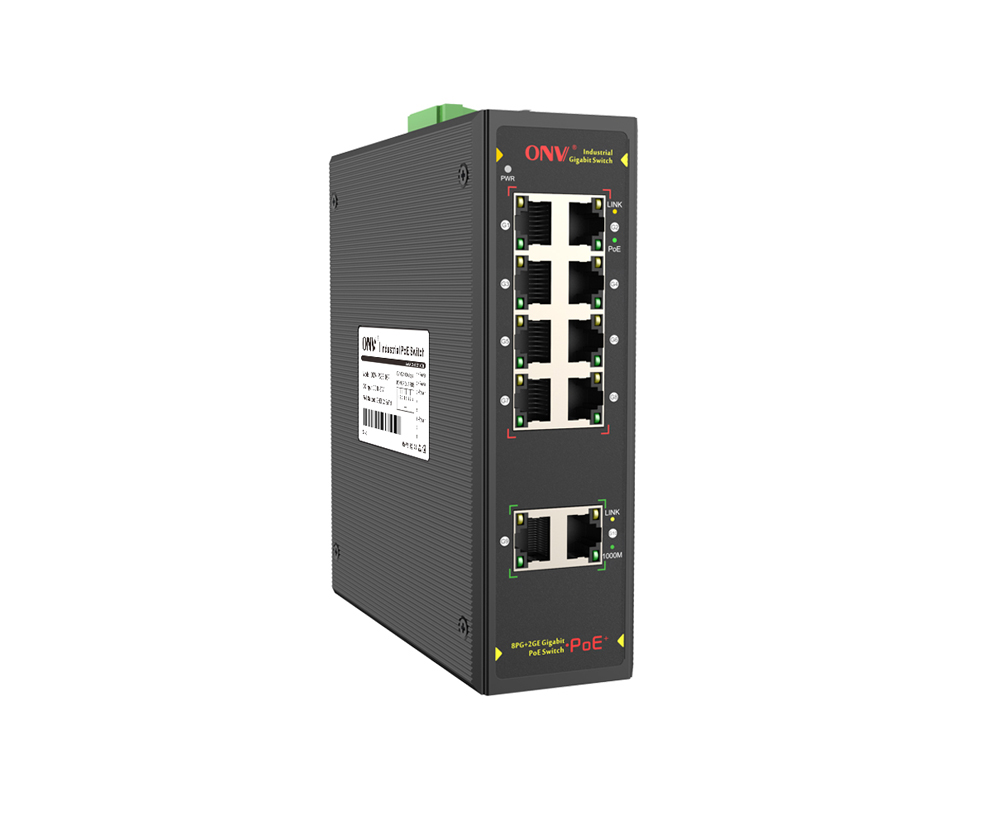 Full gigabit 10-port industrial PoE switch