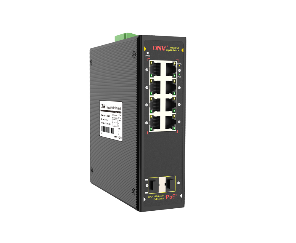 Full gigabit 10-port industrial PoE fiber switch