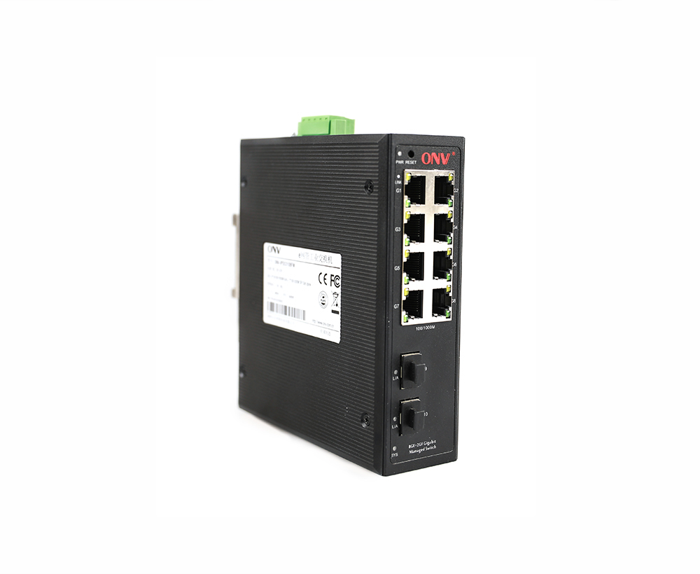 Full gigabit 10-port e network managed industrial Ethernet fiber switch