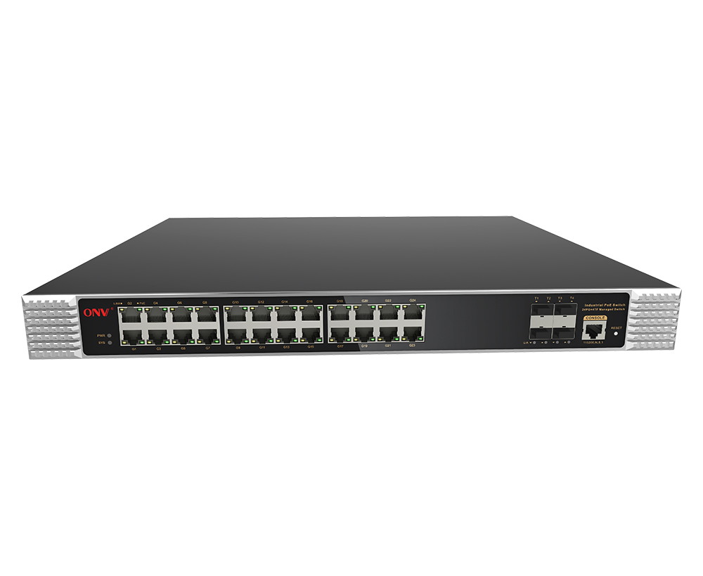 10G uplink 28-port L3 managed industrial PoE switch