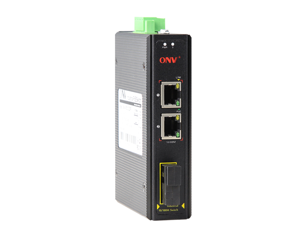 Full gigabit 3-port industrial PoE fiber switch