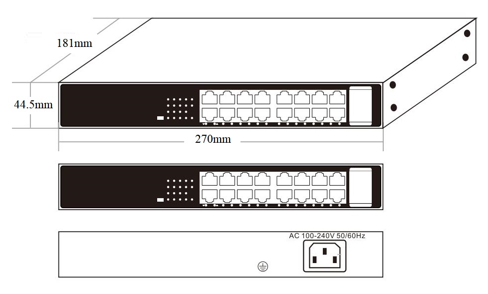 18-port PoE switch，PoE switch，18-port gigabit uplink PoE switch