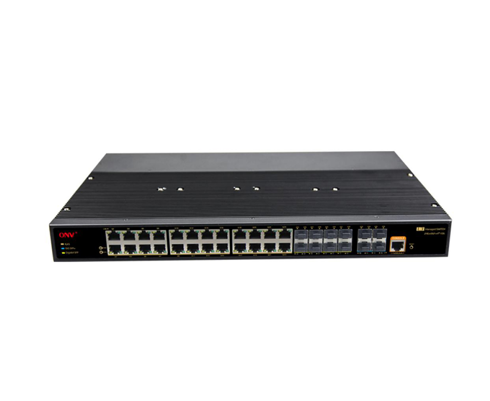 Avcomm 12-Port Industrial Unmanaged Ethernet Switch 4012GX4-AC