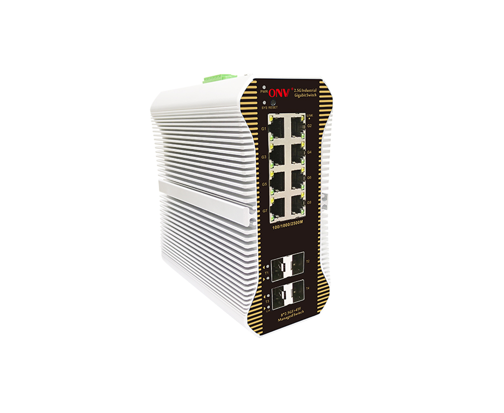 2.5G 12-port L2+ managed industrial Ethernet fiber switch