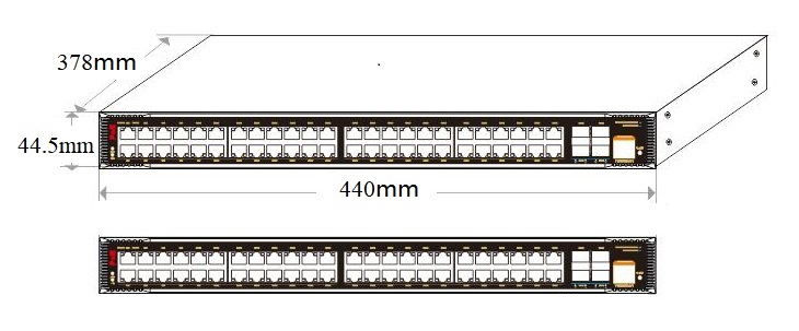 52-port L3 managed industrial PoE fiber switch，industrial PoE switch，PoE switch