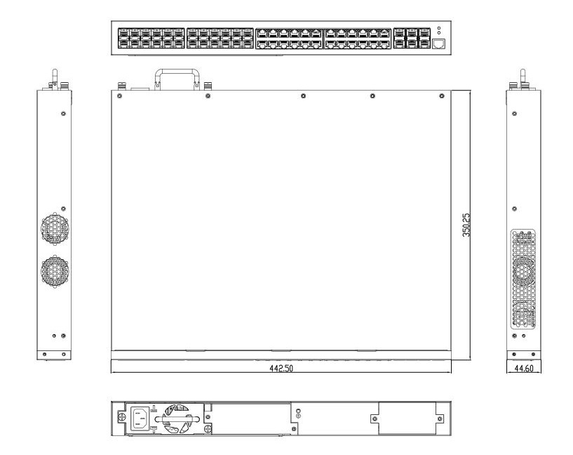 54-port 10G uplink core routing switch,routing switch, core switch