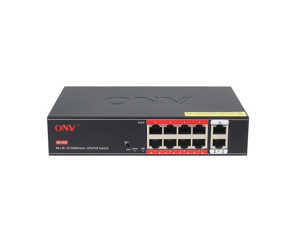 24V non-standard 10/100M 10-port PoE switch