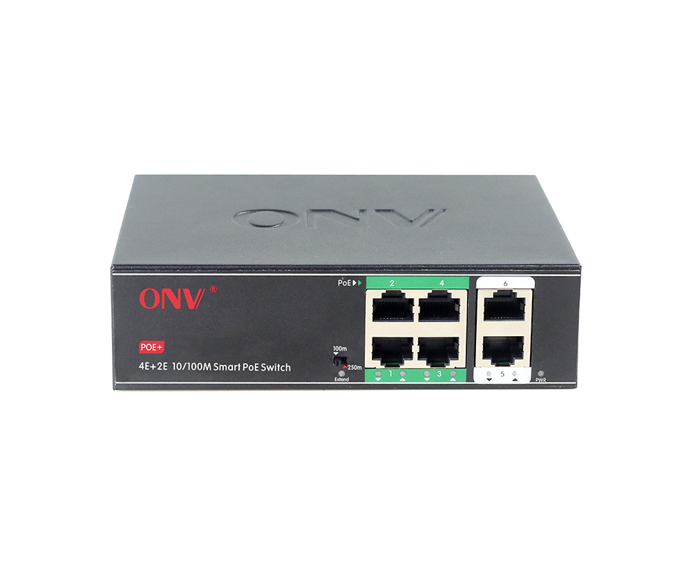 10/100M 6-port AI PoE switch