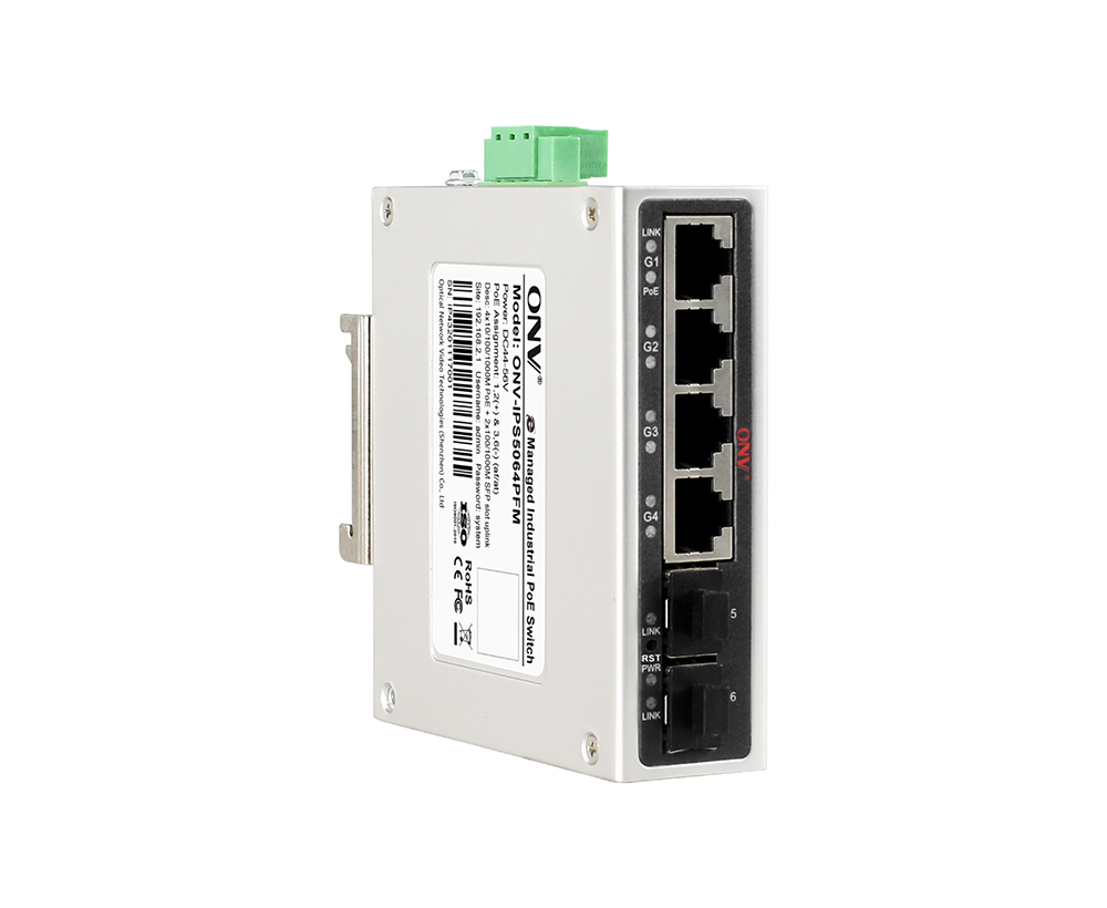 Gigabit 6-port Easy managed industrial PoE switch
