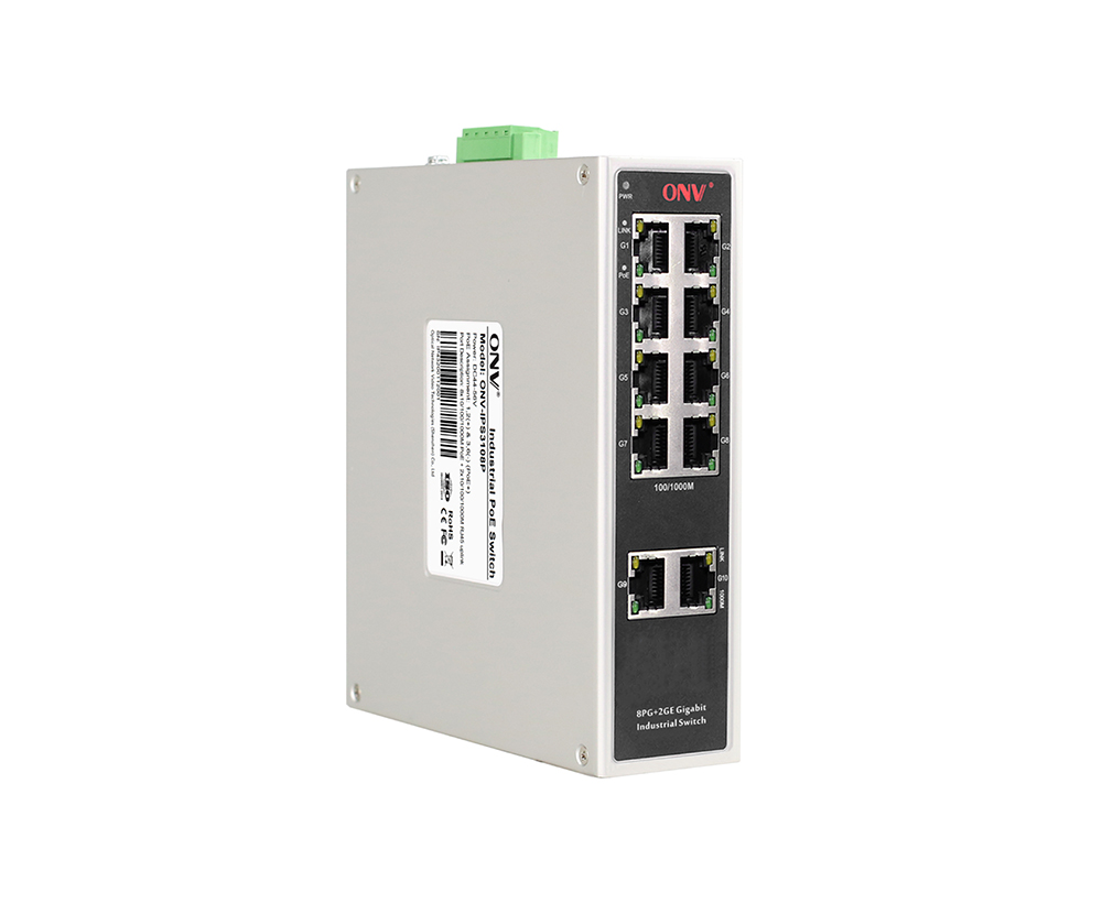 Full gigabit 10-port industrial PoE switch