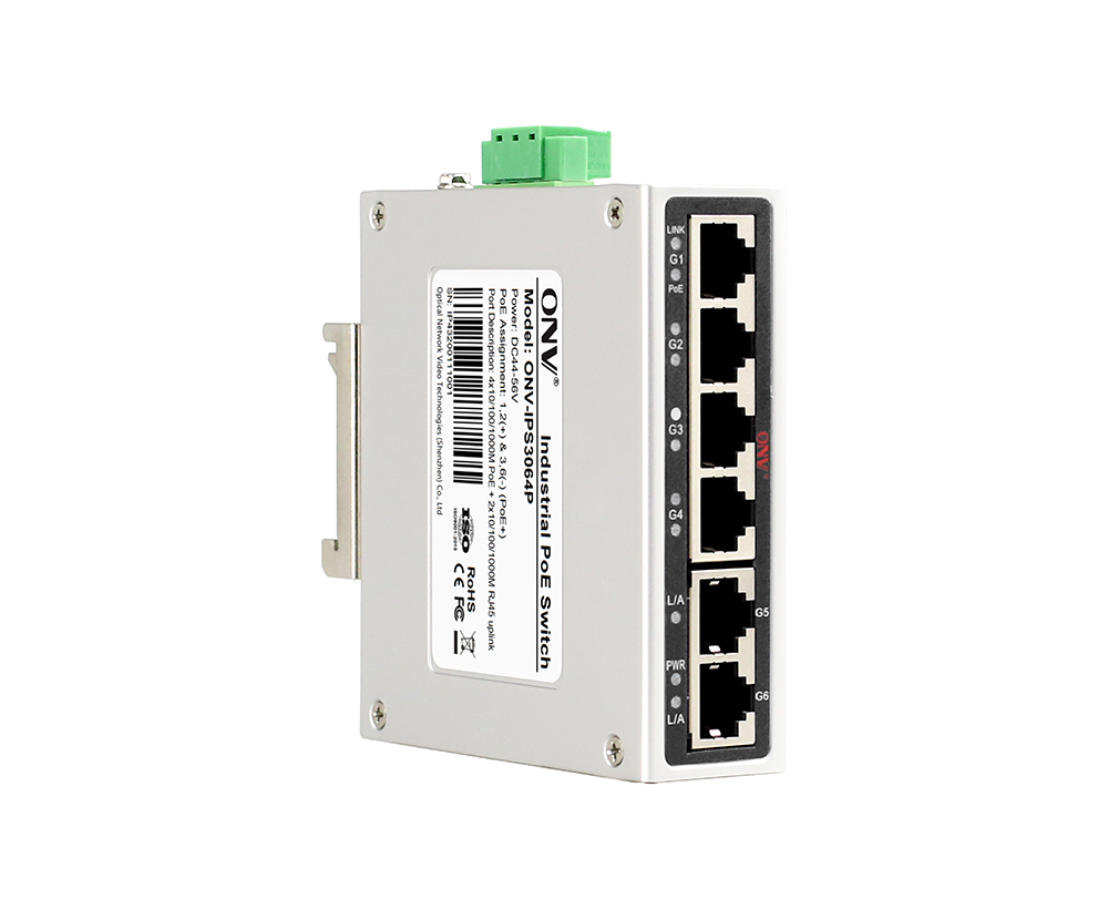 Full gigabit 6-port industrial PoE switch